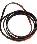 OEM Dryer Drum Belt Replacement 6 By 7 By 1 Inch Black Durable Genuine OEM Part For Smooth Tumble Drying Easy Install Works Like A Champ Fits Most Domestic Dryers High Quality Belt For Long Lasting Performance. black OEM dryer drum belt coiled on white background