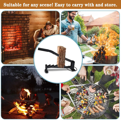 Wall Mount Firewood Splitter For Indoor And Outdoor Use, Easy Kindling Maker For Soft Wood, Campouts And Home Or Backyard Prep
