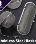 Rock Solid Stainless Steel Parts Washer Basket 3 Pack For Ultrasonic Jewelry And Machinist Parts Cleaner With Secure Lock Chain No Sweat Small Parts Washing Tray, 3 stainless steel baskets.