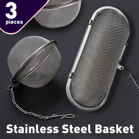 Rock Solid Stainless Steel Parts Washer Basket 3 Pack For Ultrasonic Jewelry And Machinist Parts Cleaner With Secure Lock Chain No Sweat Small Parts Washing Tray, 3 stainless steel baskets.