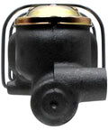 Front view of Gold Brake Master Cylinder Assembly With Pressure Tested SAE J1153 J1154 Performance Cast Iron And Aluminum
