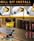 Beast Cordless Trim Router With 800W Brushless Motor Delivers Up To 30,000 RPM, 6 Speed Settings, Edge Guide, Dust Hood, And 6 Router Bits instructions