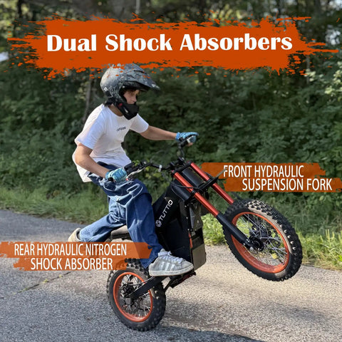 Electric Dirt Bike For Teens And Adults With 3000W Peak Mid Drive Motor 200NM Torque 37 MPH Top Speed on rear wheel