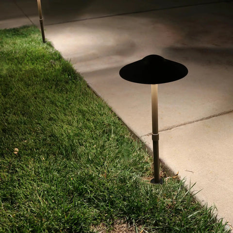 3W Low Voltage Landscape Path Lights 12V Bronze Outdoor Garden Yard Waterproof With Replaceable G4 LED Bulbs 2 Pack illuminating pathway