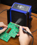 Double Filtration Fume Extractor For Soldering With Helping Hands Adjustable Tilt Angle And Soldering Station Fenders Six Filtration Adsorbers