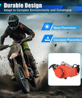 Dirt biker riding with Beefed Up High Performance 49cc 50cc 2 Stroke Dirt Bike Engine Kit With 7000 RPM Single Cylinder Pull Rope Motor inset