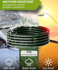 Straightforward Heavy Duty 30 Amp Ev Extension Cord That Juices Up Your Level 2 Charger Or Dryer Outlet Without Breaking A Sweat, 10 Foot Nema 10-30 Plug To Socket, Waterproof 10 Gauge Copper, EtL Approved with weather resistance features displayed.