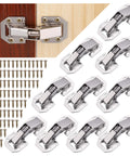 Hidden Cabinet Hinges 3 Inch Surface Mount Concealed Hinges For Frameless Kitchen Cabinets With Screws 10 Pack
