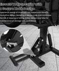 Beefy 400 Lb Motorcycle Jack Lift Stand With Adjustable Height Hydraulic Hoist Table for repair, shown with secure hook.