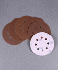 Super Tough 40 Piece 5 Inch Ultra Fine Aluminum Oxide Sanding Discs With Eight Hole Hook Loop Backing For Random Orbital Sanders And Auto Detailing Jobs In Assorted Grits 60 To 240 For Smooth Woodwork And Finish Work showing various grit levels.