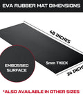 Heavy Duty Workbench Mat 24 By 48 Inches 5mm Thick EVA Rubber Surface Protector For Tool Bench Tabletop And Garage Gear Rugged Grip Ready
