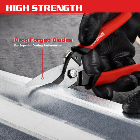 Beastly Heavy Duty Multipurpose Shop Scissors With Drop Forged Blades And Serrated Edge cutting metal sheet