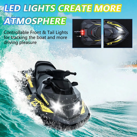 Brushless RC Jet Boat With Water-Cooled Motor For Max Torque And Quick Cool Runs High Speed 25 KMH Remote Control Boat