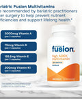 High ADEK Bariatric Multivitamin With Iron For Duodenal Switch Patients, No Fuss Easy To Swallow Capsule, 270 Caps, 3 Month Supply, ASMBS Approved Nutrition Support For Better Absorption And Daily Maintenance on bottle
