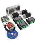 3 Axis Nema23 Stepper Motor Kit Beefed Up 425oz In Torque 3A 112mm Hybrid Motors DM556S Driver 4 Axis USB Mach3 Controller Board CNC Kit