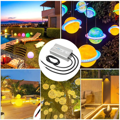 24V 800W IP67 Waterproof LED Driver Power Supply For Outdoor Lighting, Ultra Quiet And 91 Percent Efficient DC Output, 90 To 130V AC Input At 50 To 60Hz, Compact 9.25 Inch Long By 4.72 Inch Wide By 2.2 Inch High. for outdoor LED garden lights