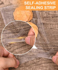 Close-up of 300 Pack Self Adhesive Cookie Bags 4x6 Inch Clear Cellophane Bags With Easy Seal Resealable Packaging for treats.