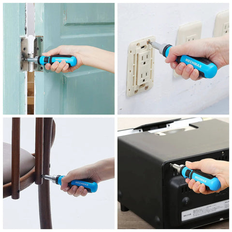 Ultra Handy 68 Piece Ratcheting Screwdriver Set With Magnetic Bits And Sockets used for door, outlet, chair, and appliance repair