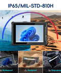 Straight Up Beast Ten Point One Inch Windows 11 Pro Rugged Tablet showcasing IP65/MIL-STD-810H waterproof and drop-proof features.