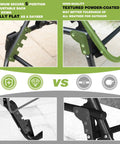 Outdoor Patio Chaise Lounge Chair With Face Hole showing adjustable backrest mechanism and sturdy steel frame close-up