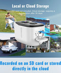 Wireless Outdoor Security Cam System With 2K HD Color Night Vision, SD and Cloud Storage demonstration image