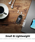 4K Mini Body Camera With Stabilization And Hands Free Magnetic Clip For Cycling Travel Work And Daily Vlogging on desk