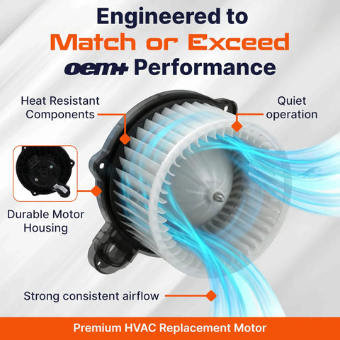 Top Shelf Hvac Blower Motor Replacement Fit Hyundai Ioniq Forte Niro And Niro Ev Models with heat resistant components.