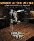 Heavy Duty Aluminum Drill Press Stand For Hand Drills, Built Like A Tank Workbench Mount with solid metal columns.