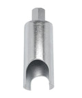 Seweder valve remover tool for water heaters, metal silver finish, square-drive top
