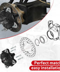 Front Left And Front Right Wheel Hub Set For Polaris Ranger And RZR UTVs Fits 2009 To 2014 Ranger 700 800 4X4 Crew 6X6 Diesel 900 570 ACE 570 900 OEM Replacement Bearing Hub Assembly, 8 studs