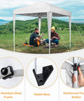 Easy Setup 10x10 Pop Up Canopy Tent With Sidewalls For Outdoor Parties Quick Takedown Gazebo Shelter Durable Patio Event Tent For Backyard BBQs And Get Togethers Adjustable Height And No Tools Needed