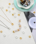 60 Pcs Crown Charms Set In Gold And Silver For DIY Jewelry Making Crafts Large Hole Crown Beads on necklaces and bracelets.