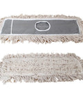 Heavy duty cotton mop pad refills, 59 inches, for industrial floor dust mops, super absorbent, compatible with standard frames.