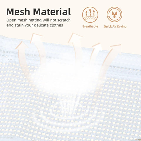Close-up of the Mesh Drying Rack For Sweaters And Delicates, Stackable Lay Flat Clothes Dryer, showing breathable mesh material.