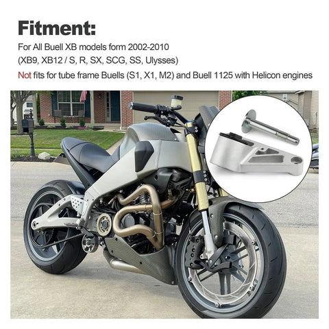 Motorcycle with Front Engine Isolator Mounting Bracket for XB Models 2002 to 2010 Direct Replacement Heavy Duty Load Bearing Bolt On Upgrade