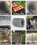 Various uses of The Real Deal 1/4 Inch Hot Dipped Galvanized Wire Mesh Roll 23 Gauge Heavy Duty Hardware Cloth displayed in images.