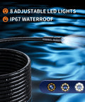 1080P Borescope Endoscope With 4.3 Inch LCD Screen IP67 Waterproof Flexible Snake Cam Pro Grade with LED lights in water view