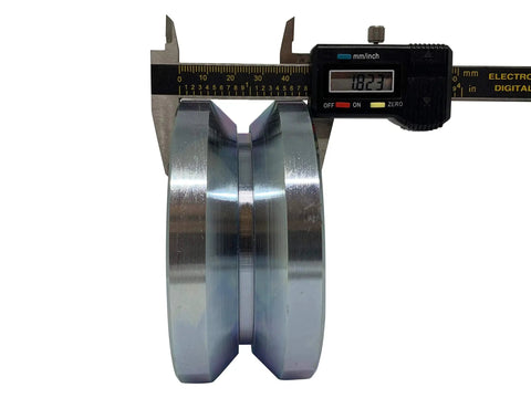 Heavy Duty 4 Inch V Groove Gate Wheel For Inverted V Tracks Up To 3000 Lbs Solid Steel Sliding Wheel Bearing With Screws No Brackets