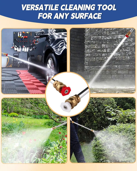 Upgraded Jet Nozzle Power Washer For Garden Hose cleaning car, wall, garden, and patio with high-pressure nozzles