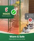 Walk In Outdoor Greenhouse 56 x 29 x 77 Inch Portable Garden Hot House Kit showing warmth retention inside greenhouse
