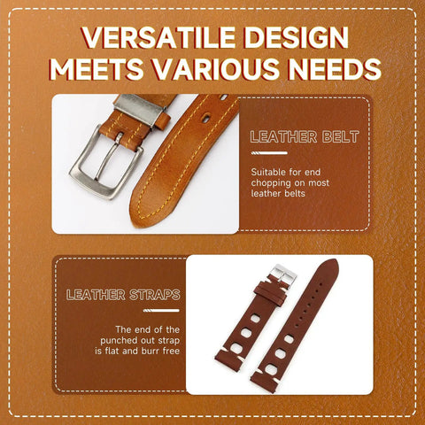 27 Piece Leather Punch Kit With 9 Round Punches And 18 Specialty Punches for leather belts and straps with versatile design