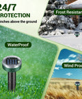 Solar Powered Sonic Mole Gopher Vole And Rodent Repellent Stakes For Lawn And Garden Outdoor Waterproof Deterrent Spikes
