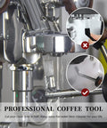 Pro Grade High Pressure Steam Coffee Brush For Espresso Machines With Anti Scalding Handle in use on a steam wand