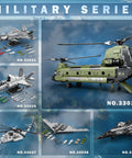 CH-47 Military Helicopter Building Set For Adults And Kids, detailed model kit in green with realistic cockpit and rotor blades