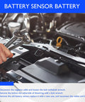 Sweet Upgrade For Your Ride With This Premium Replacement Battery Sensor. Close-up of hands using wrenches on a vehicle battery.