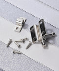 Silver Metal Barrel Bolt Door Latch Set 2 Pack With Screws For Doors Gates And Pet Doors Gate Holder Flip Latch Security Hardware