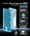 Built Damn Tough Full Aluminum Wireless Mechanical Keyboard With Hot Swappable Switches And Smart Tri Mode Pairing Featuring Custom Rgb Lighting 8000Mah Cell displaying ultra blue color with Arctic switches.