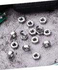 250Pcs Stainless Steel Hex Nuts And Machine Fasteners Pack Shop Drawer Staple For Garage Fixes And Weekend Builds Heavy Duty Metric M4 Hardware built for durability on a concrete surface.