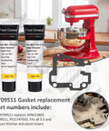 All-in-One Worm Gear Kit For 5Qt And 6Qt Stand Mixers with food grease and gasket, compatible with Whirlpool KitchenAid