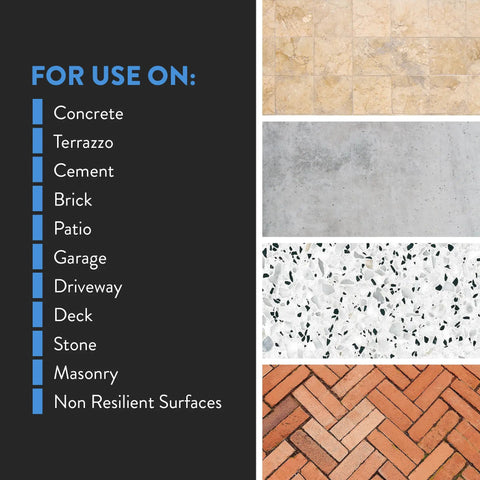 Next Level Concrete Sealant Brings Badass High Gloss Protection For Waterproofing Brick Terrazzo Garage Floors Patio Slabs And Masonry Surfaces indoors and outdoors display.